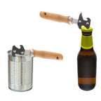 Abre-latas com cabo de madeira de 170 mm