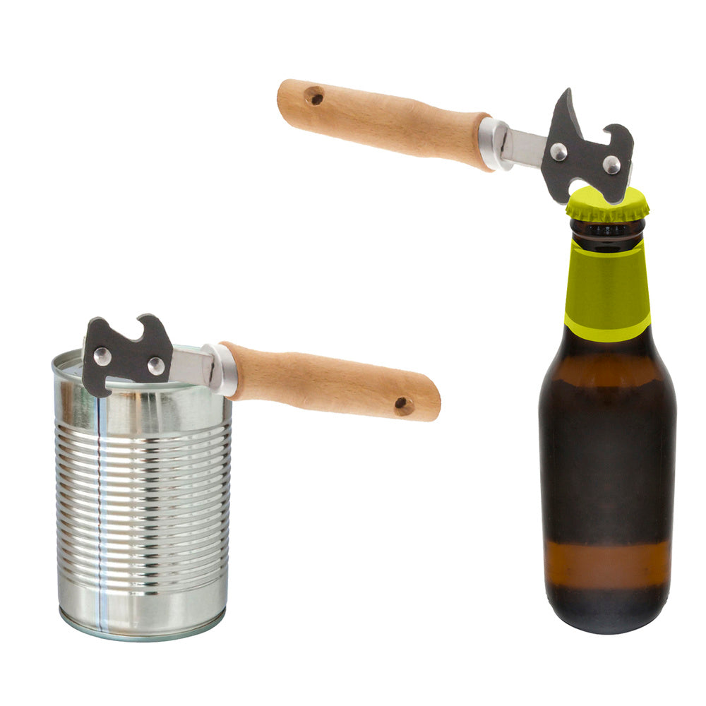 Can opener with wooden handle 170 mm