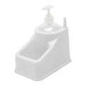 Plastic scouring brush with dispenser, white