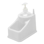 Plastic scouring brush with dispenser, white