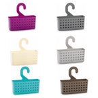 Cesta plástico multiusos (pinzas / duchas) con colgador colores surtidos