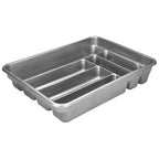 Plastic cutlery tray for drawer. Silver color 40x30x7 cm