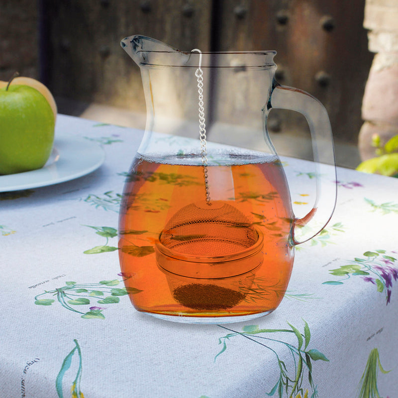 Bola malla para especias / te  / legumbres acero inoxidable ø 9 cm. con cadena