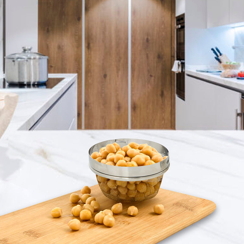 Bola malla para especias / te  / legumbres acero inoxidable ø 9 cm. con cadena