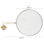 Tapa anti salpicaduras ø 28 cm malla acero inoxidable. Con mango, pantalla antisalpicaduras,tapa sarten,tapa ollas,tapa aceite