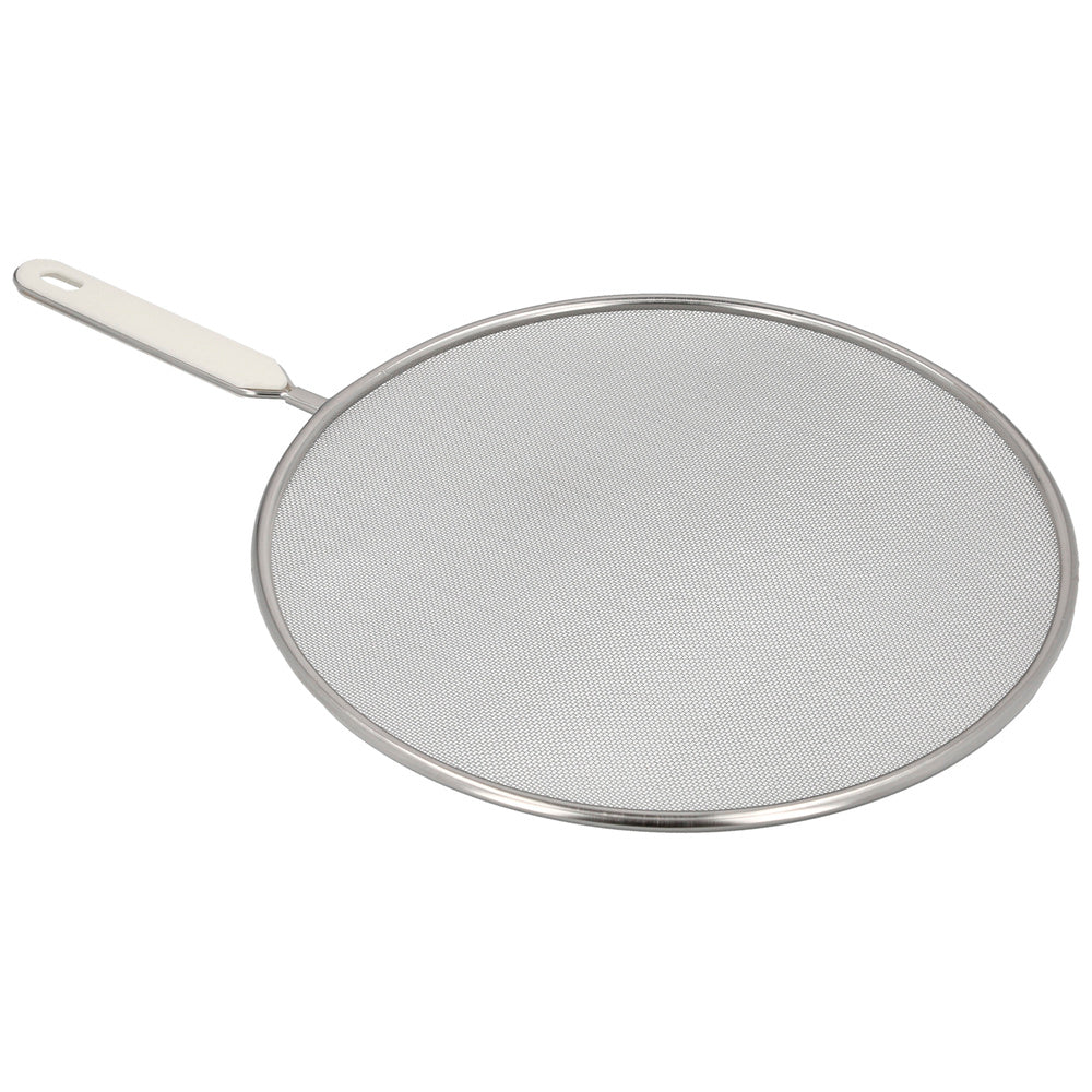 Splash guard lid ø 28 cm stainless steel mesh. With handle, splash screen, pan lid, pot lid, oil lid