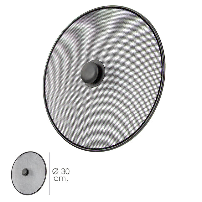 Tapa anti salpicaduras sartén acero ø 30 cm. negro