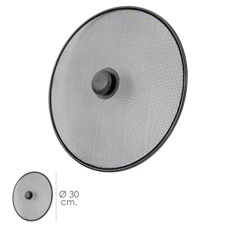 Tapa anti salpicaduras sartén acero ø 30 cm. negro