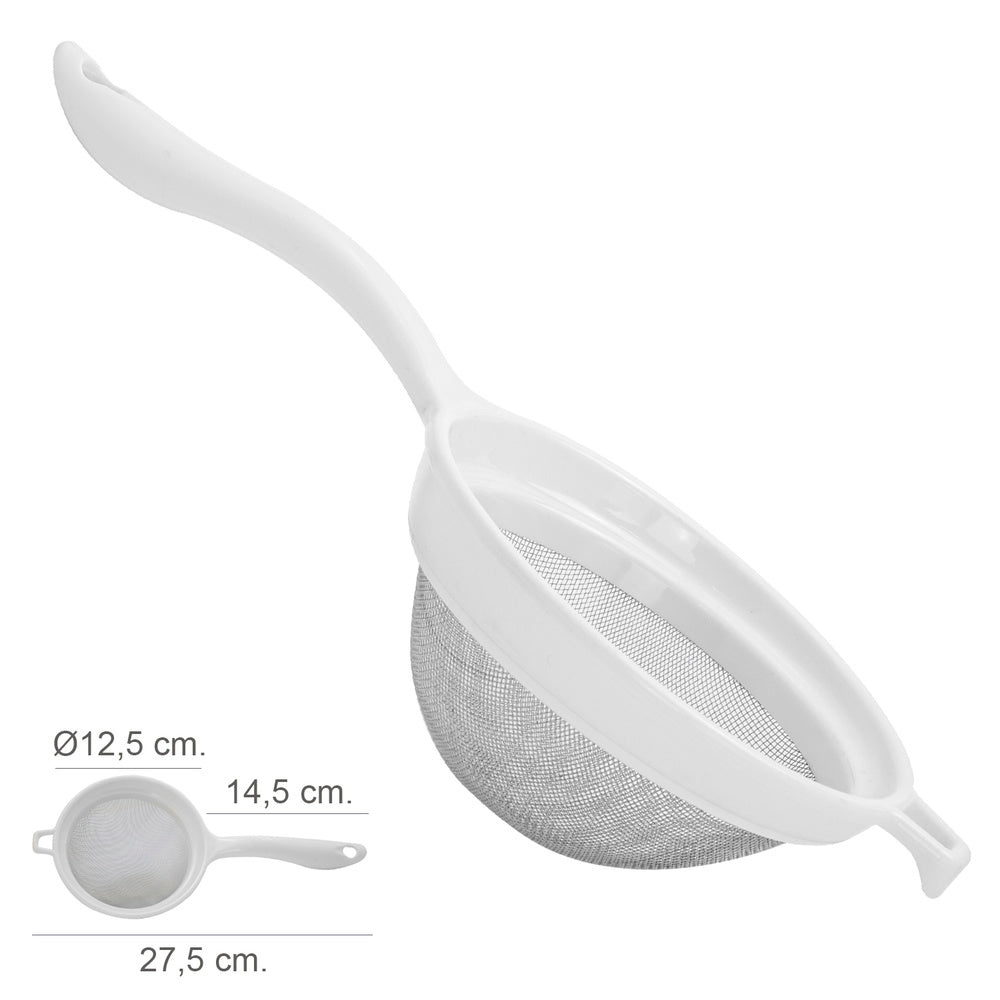 Stainless steel strainer ø 12.5 cm with plastic handle