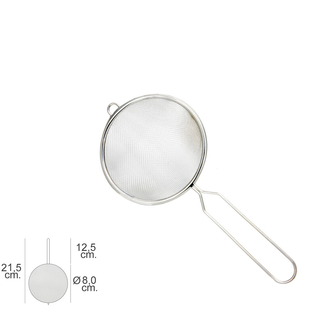 Stainless steel basic strainer ø 8 x 21.5 (h) cm