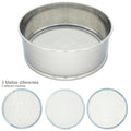 Harinero tamizador acero inoxidable ø 20 cm con 3 mallas intercambiables