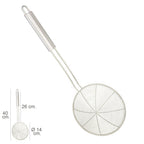 Stainless steel wire skimmer ø 14 cm round handle 26 cm