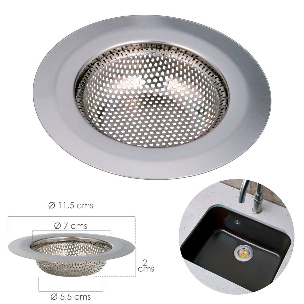 Sink / kitchen basin basket strainer ø 11.5 cm