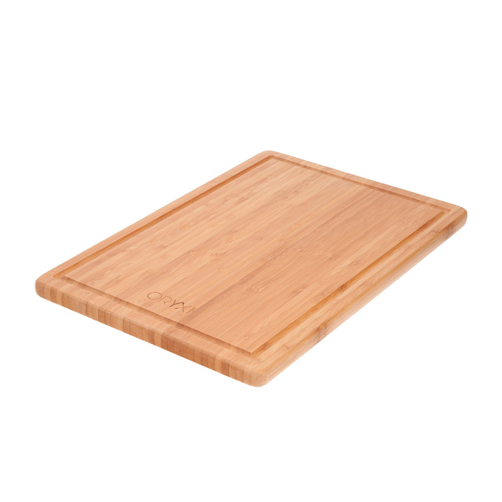 100% bamboo kitchen cutting board with groove 32x25.5 cm