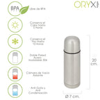 Termo líquidos 350 ml, acero inoxidable, libre bpa, antigoteo