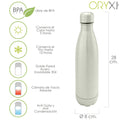 Botella térmica, capacidad de 500 ml. Libre bpa,  acero inoxidable, antigoteo