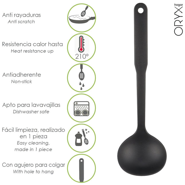 Cucharon servir cocina nylon basic 32 x 9.5 cm