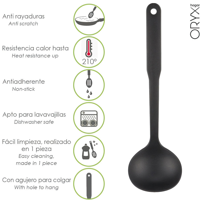 Cucharon servir cocina nylon basic 32 x 9.5 cm