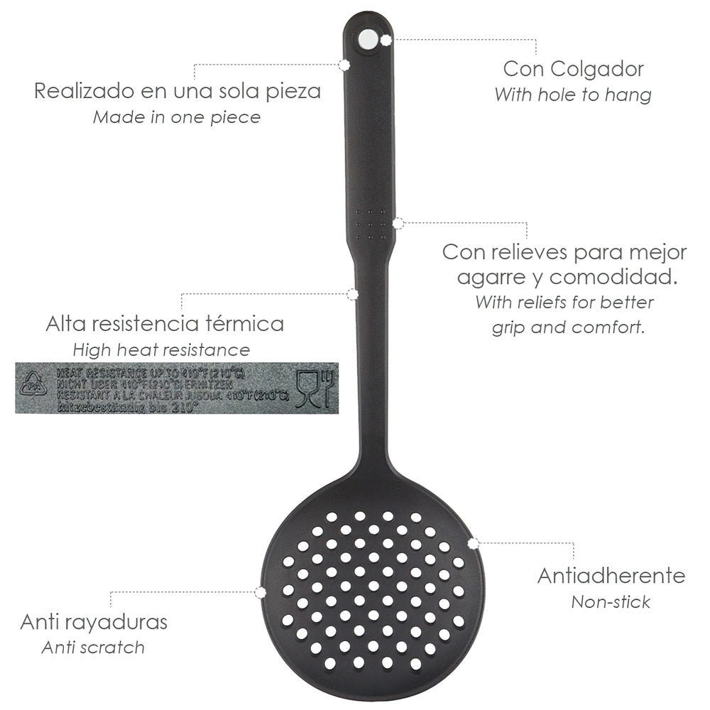 Nylon kitchen skimmer basic 33.5 x 11 cm