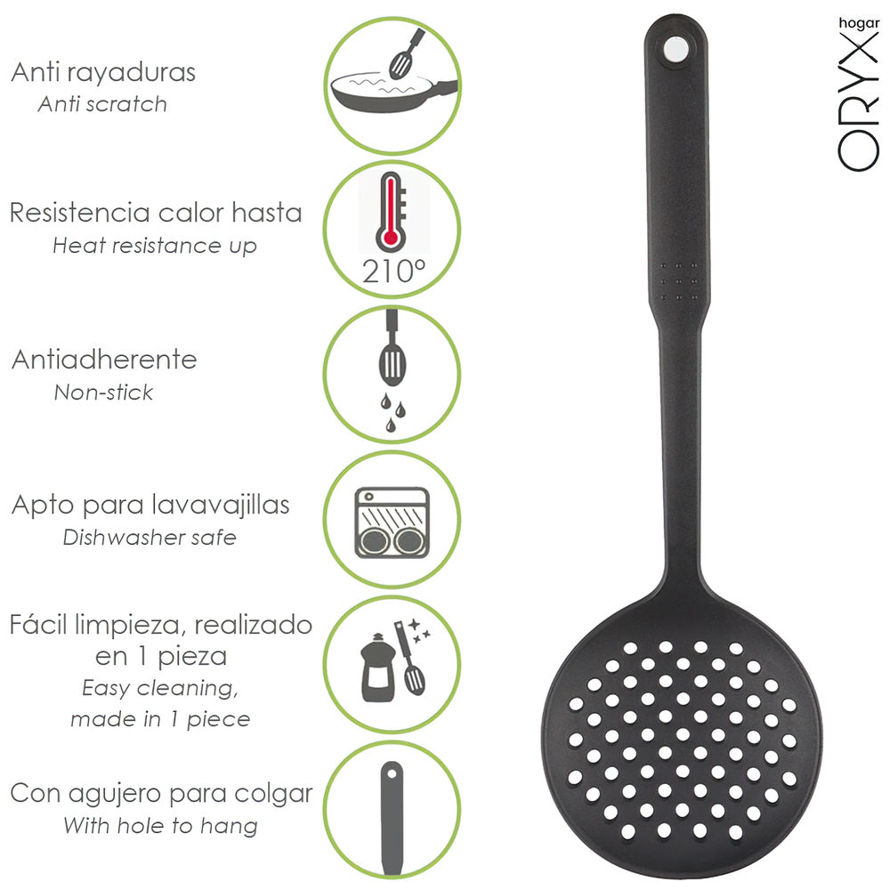 Nylon kitchen skimmer basic 33.5 x 11 cm