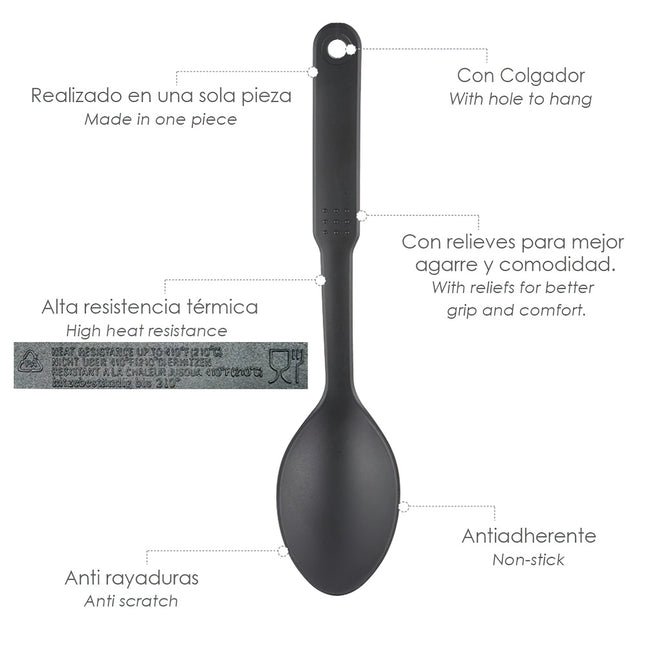 Cuchara cocina nylon basic 30,5 x 7 cm