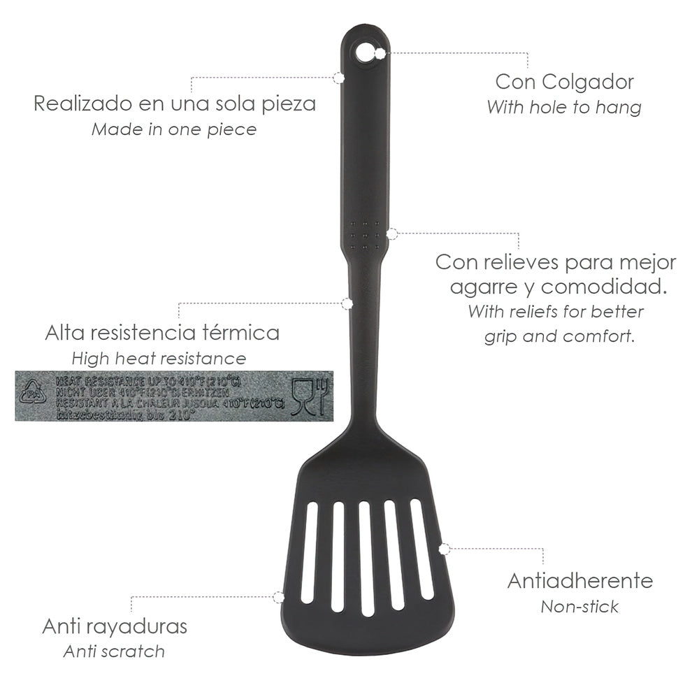 Espátula de cozinha em nylon 32,5 x 9 cm