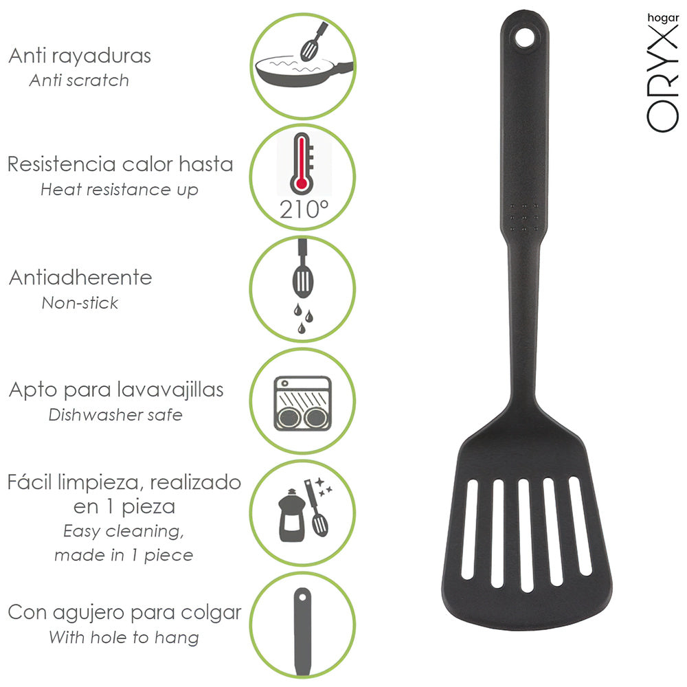 Nylon basic kitchen spatula 32.5 x 9 cm