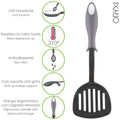 Espátula de cozinha em nylon com cabo antigotas em borracha 34,5 x 11 cm