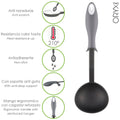 Colher de servir em nylon com cabo ergonómico antiderrapante 32 x 9,8 cm