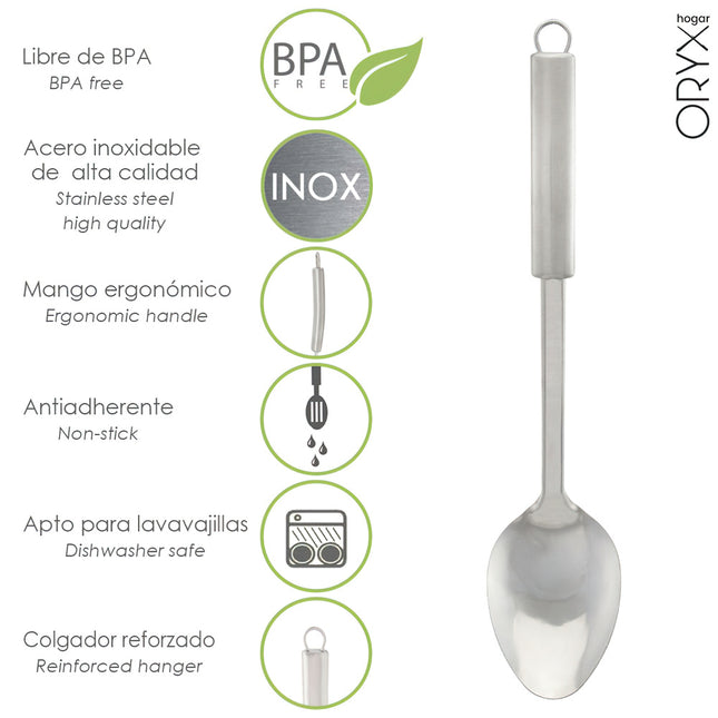 Cuchara servir cocina acero inoxidable 7 x 30,5 (alt.) cm