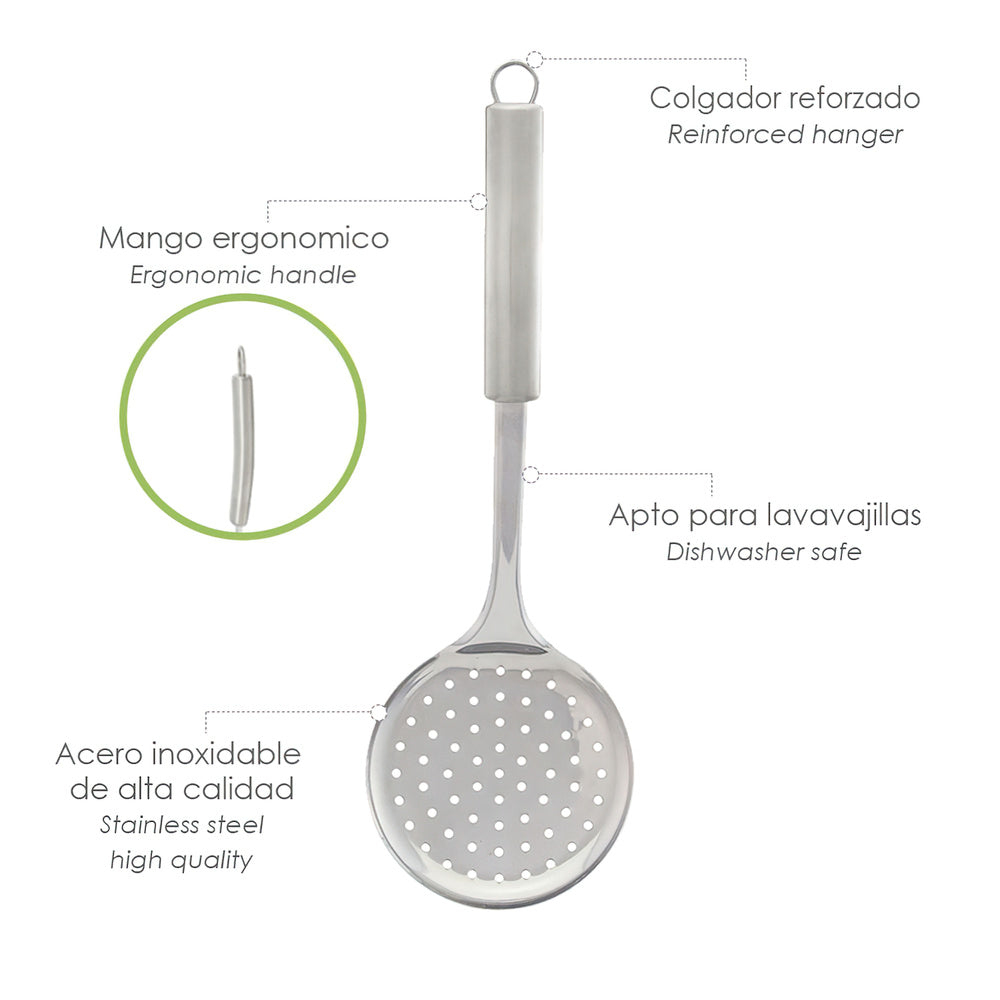 Kitchen skimmer stainless steel 34x11.5 (h) cm
