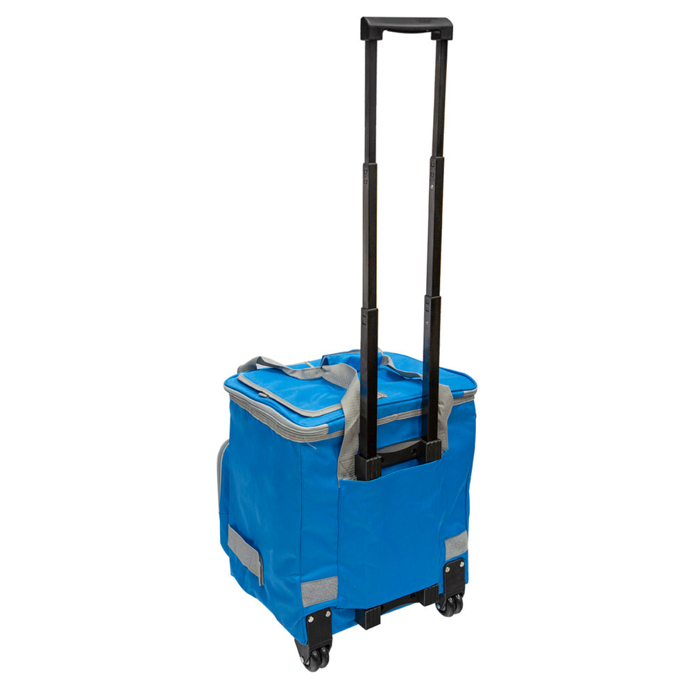 Cooler bag 38 liter blue trolley