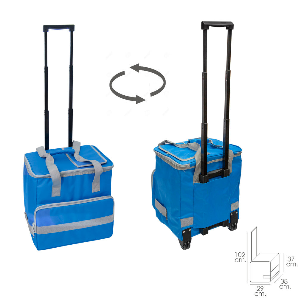 Nevera bolsa térmica 38 litros azul trolley