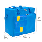 Bolsa / mochila térmica porta alimentos nevera 15 litros forro interior peva, con espuma aislante, color azul