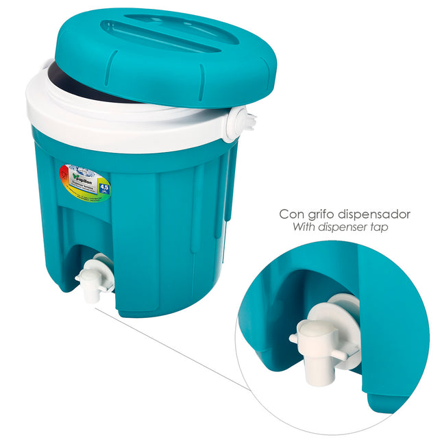 Bidon isotermico con grifo dispensador capacidad 4,5 litros
