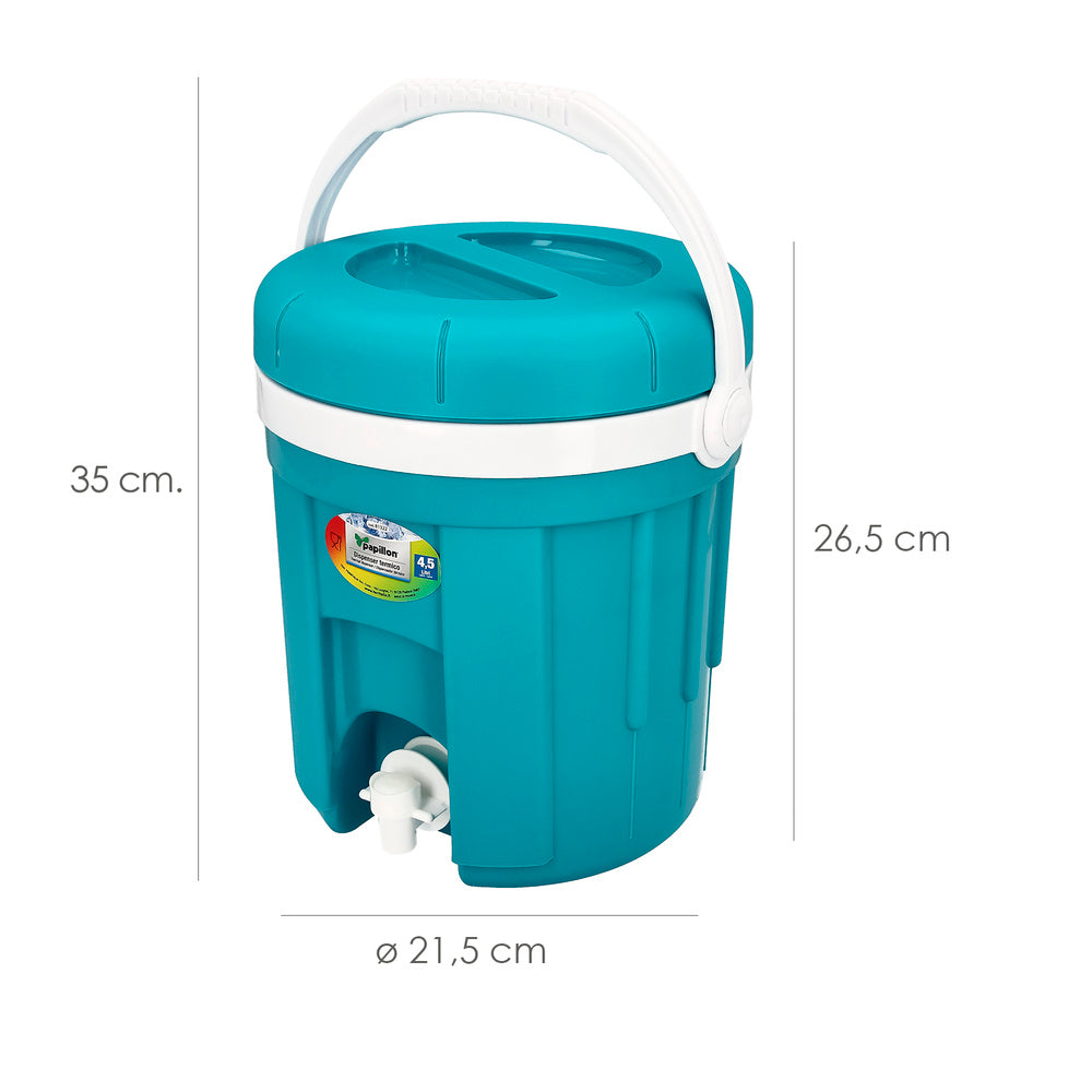 Bidon isotermico con grifo dispensador capacidad 4,5 litros.