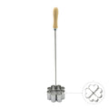 Flower mold with wooden handle
