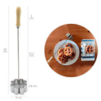 Flower mold with wooden handle