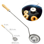 Frying mold for fritters, wooden handle