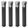 Juego patas somier cuadradas (4 unidades) tubo 30x30 mm para somier de 30x30 mm altura 25 cm