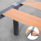 Juego patas somier cuadradas (4 unidades) tubo 30x30 mm para somier de 40x30 mm altura 25 cm