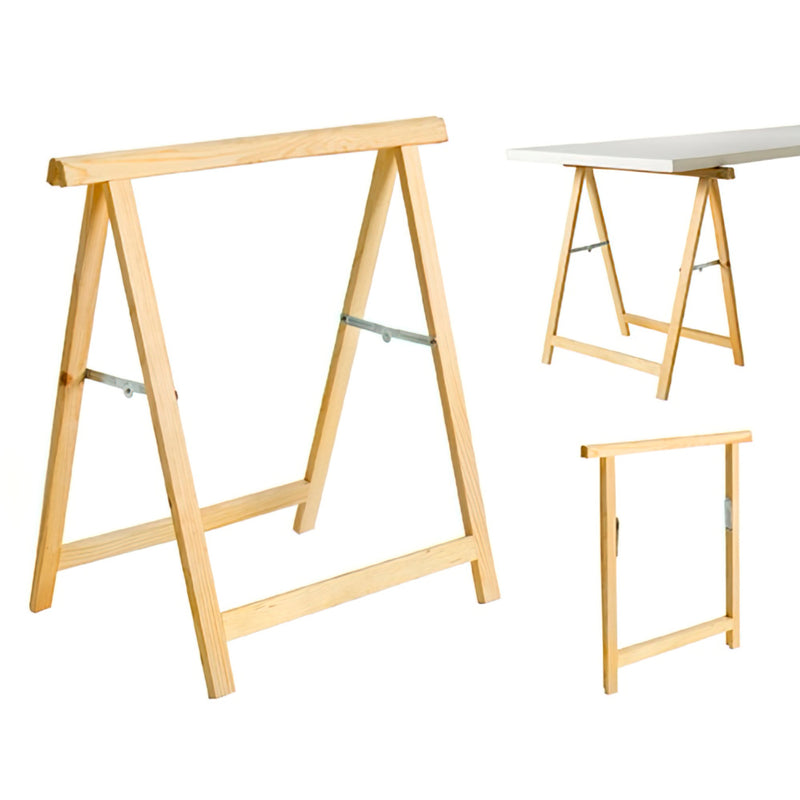 Caballete Madera de Pino Macizo 74x74cm Alto