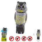Búho ahuyentador de pájaros / aves con cabeza giratoria 40 cm