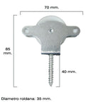Clothesline pulley Wolfpack galvanized 40 mm plastic roller with screw hook