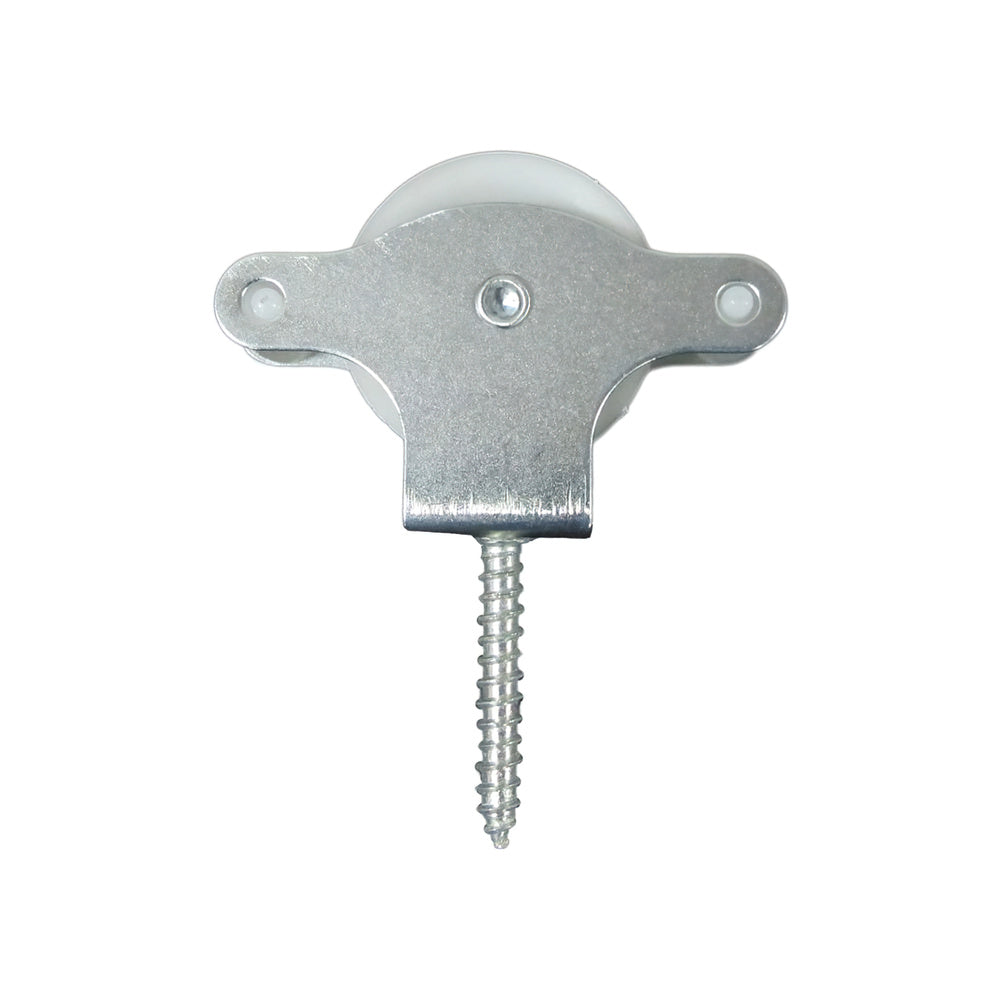 Clothesline pulley Wolfpack galvanized 40 mm plastic roller with screw hook