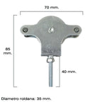 Wolfpack galvanized clothesline pulley 40 mm metal sheave with screw