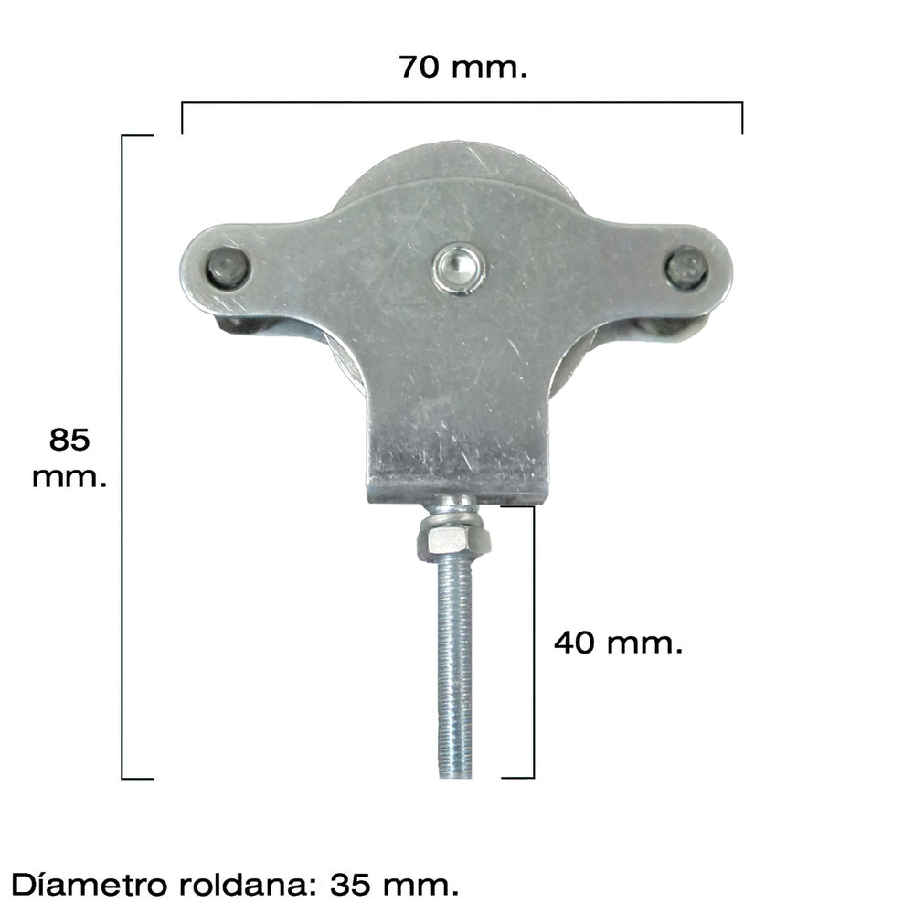 Wolfpack galvanized clothesline pulley 40 mm metal sheave with screw