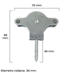Polea tendedero wolfpack zincado 40 mm roldana metal con tirafondo