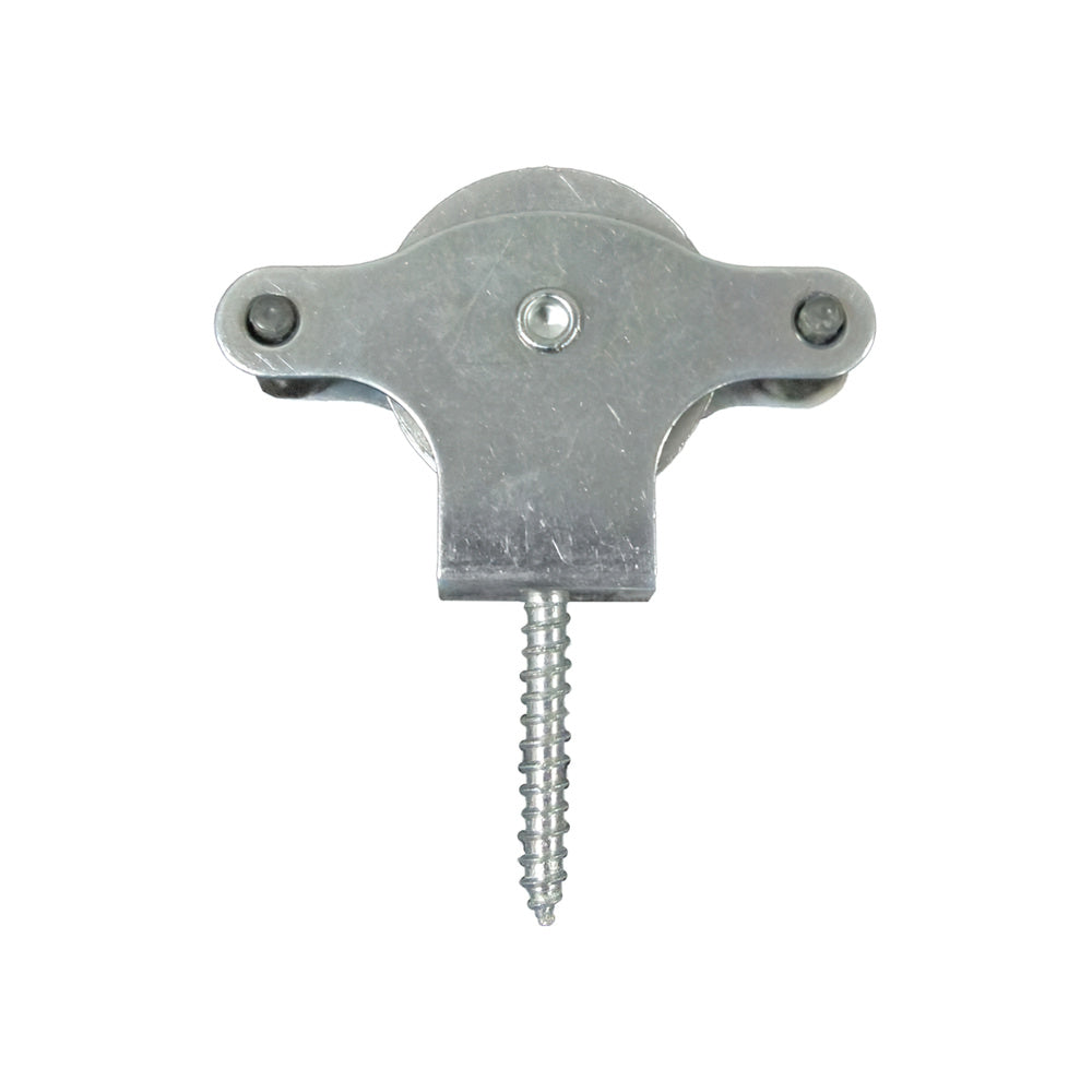 Wolfpack clothesline pulley, galvanized, 40 mm, metal sheave with screw
