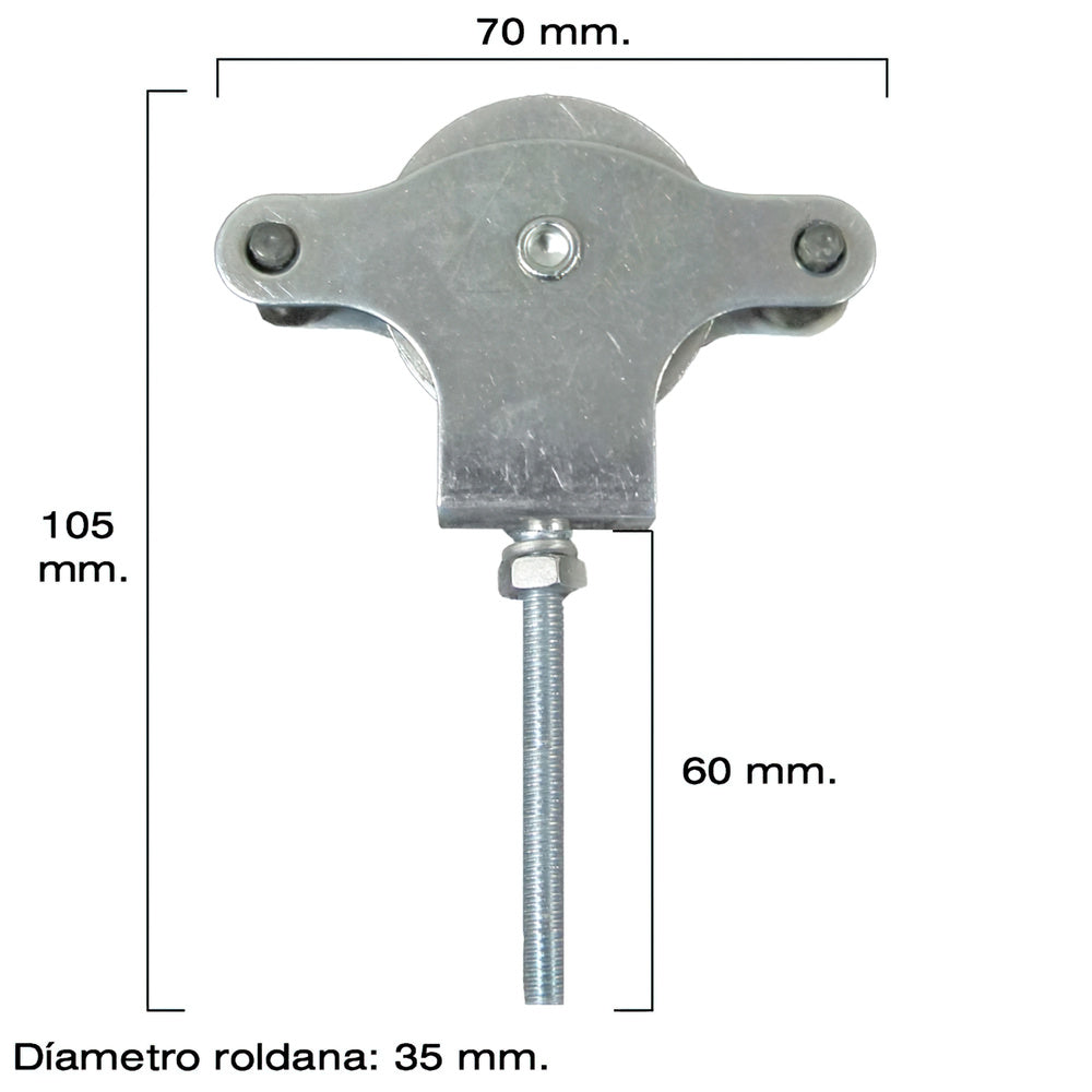 Wolfpack galvanized clothesline pulley 60 mm metal sheave with screw